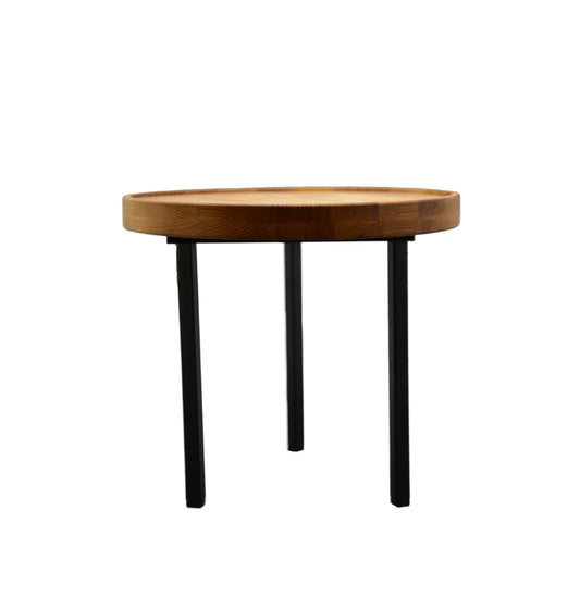 Rund ekbricka med kant 30 cm i diameter, 15 cm hög